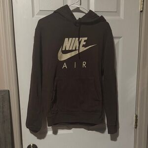 Nike womenBrown Hoodie with Gold Logo